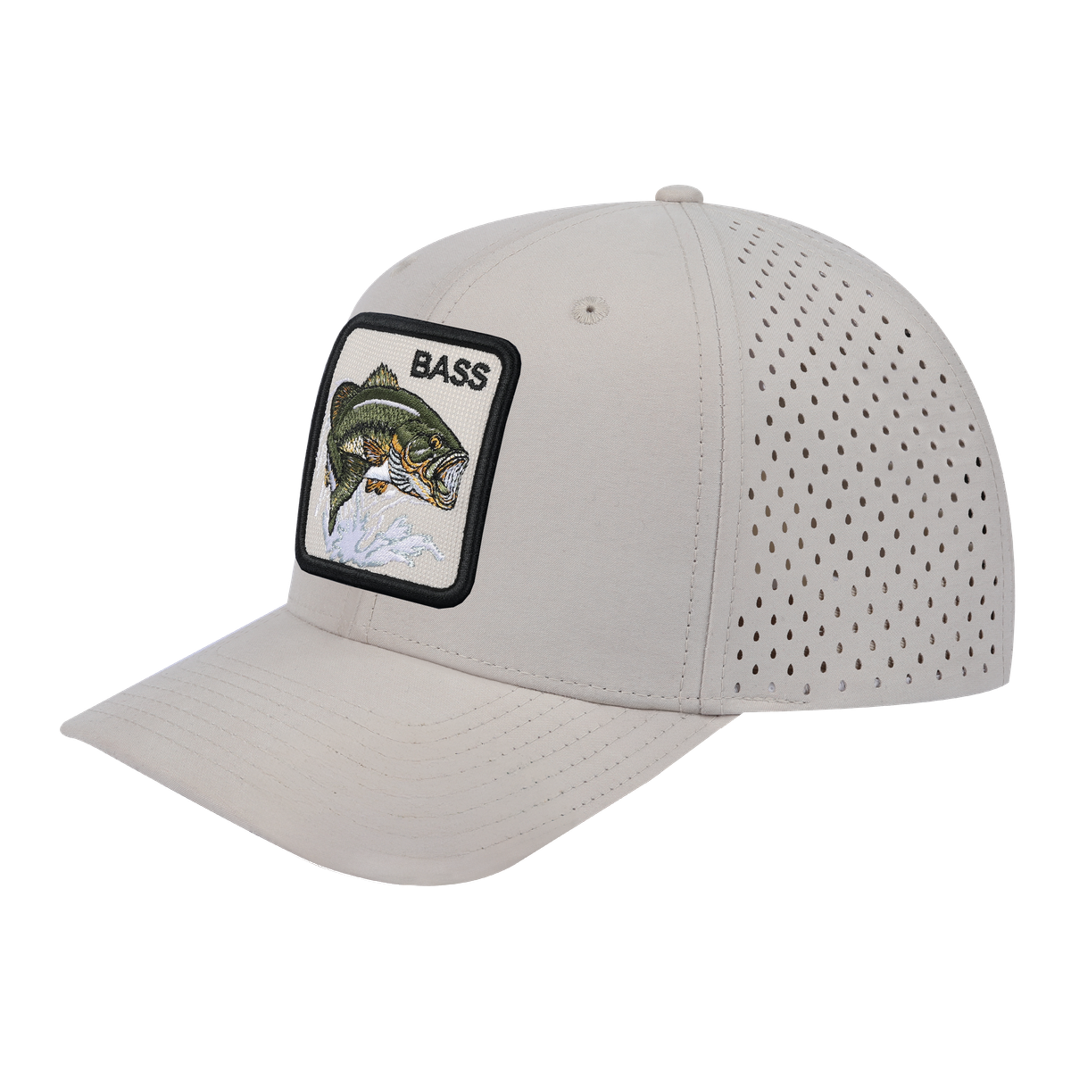 Bass 6-Panel Microfiber Laser Hole Trucker Hat