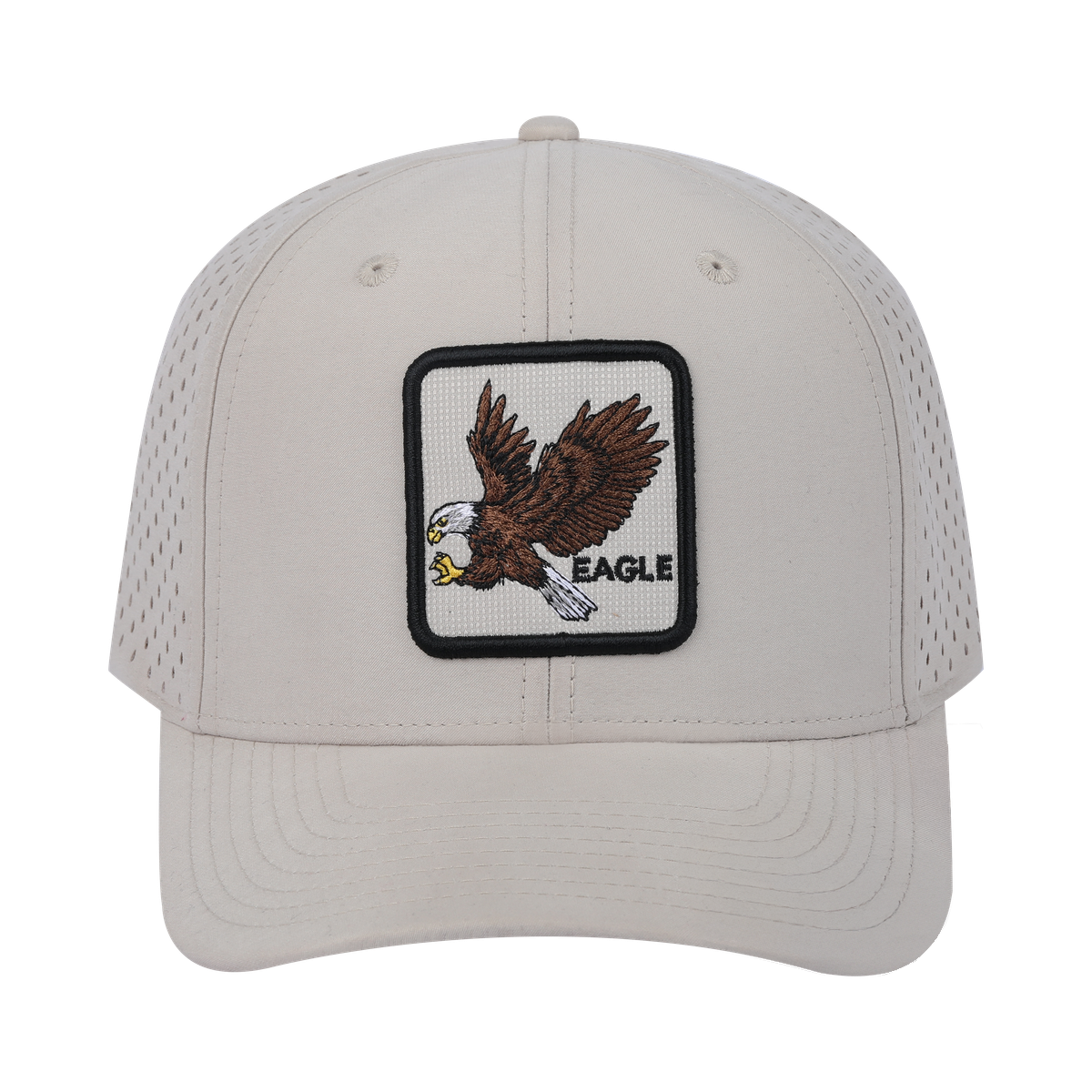 Eagle 6-Panel Microfiber Laser Hole Trucker Hat