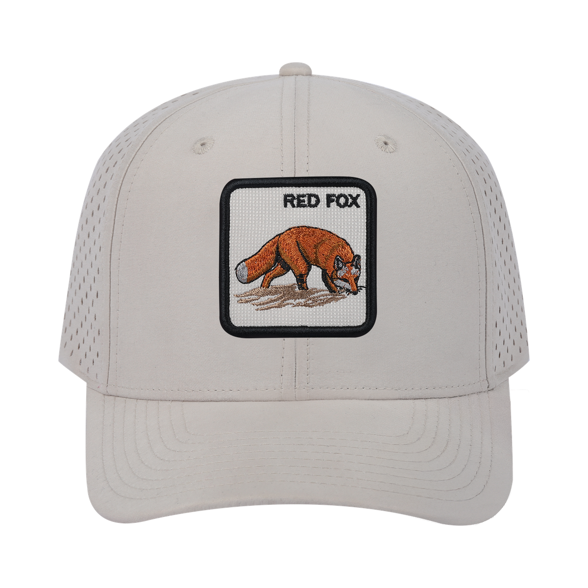 Red Fox 6-Panel Microfiber Laser Hole Trucker Hat