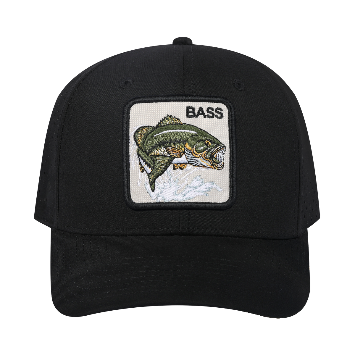 Bass 6-Panel Microfiber Laser Hole Trucker Hat