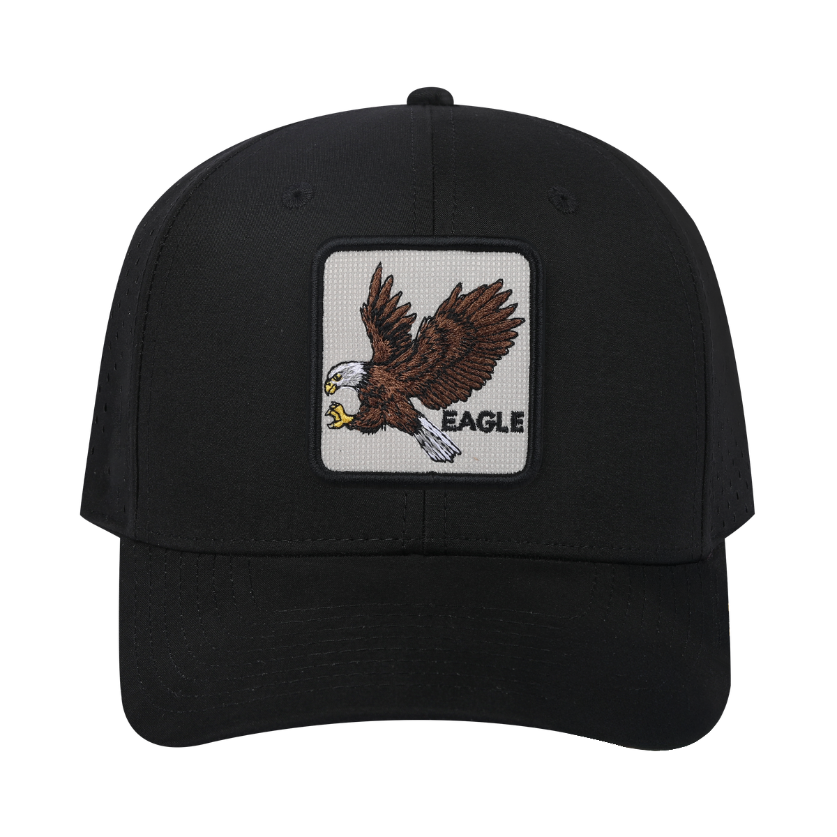 Eagle 6-Panel Microfiber Laser Hole Trucker Hat