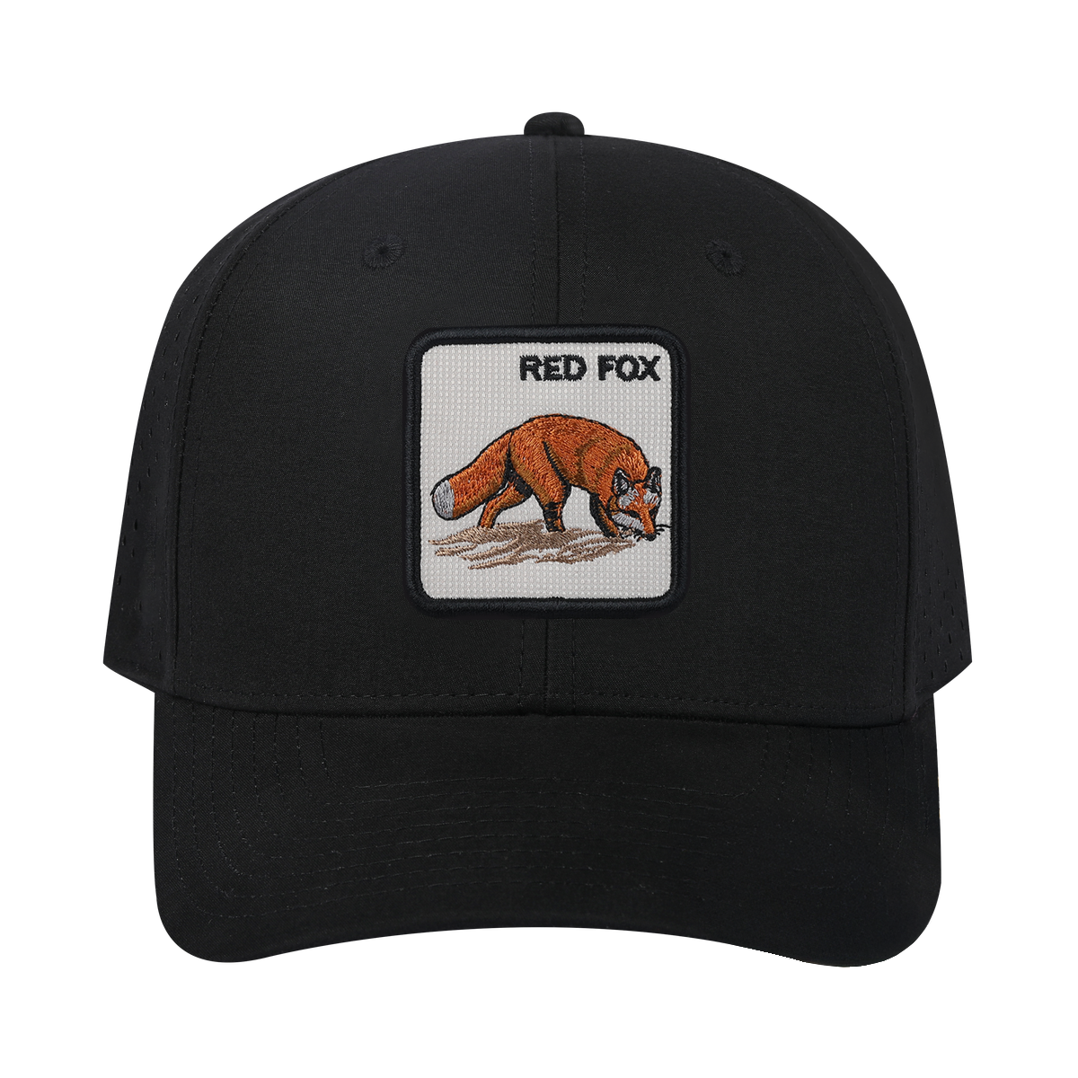 Red Fox 6-Panel Microfiber Laser Hole Trucker Hat