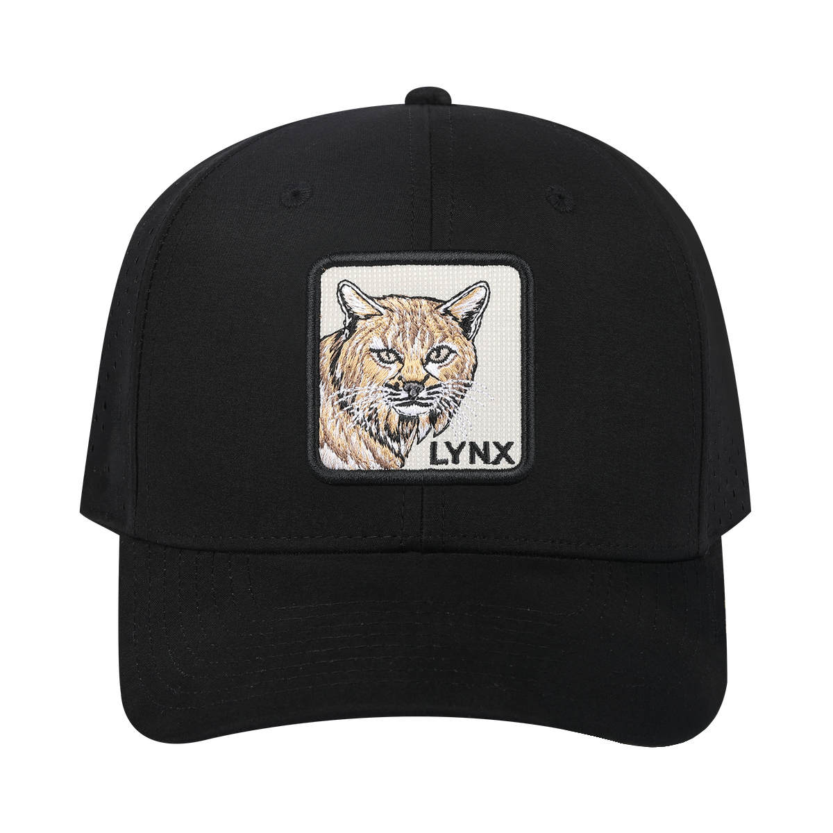 Lynx 6-Panel Microfiber Laser Hole Trucker Hat