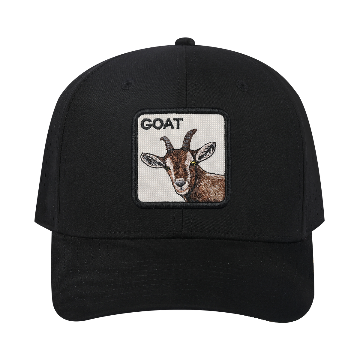 Goat 6-Panel Microfiber Laser Hole Trucker Hat