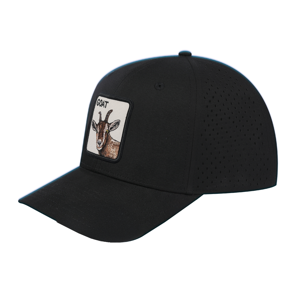 Goat 6-Panel Microfiber Laser Hole Trucker Hat