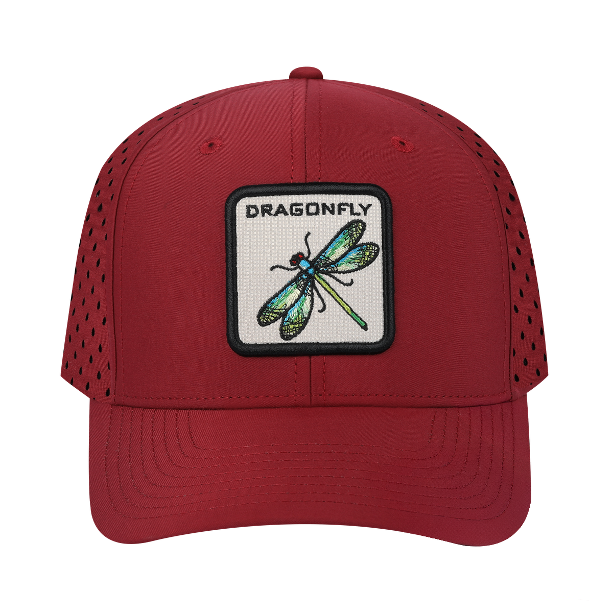 Dragonfly 6-Panel Microfiber Laser Hole Trucker Hat