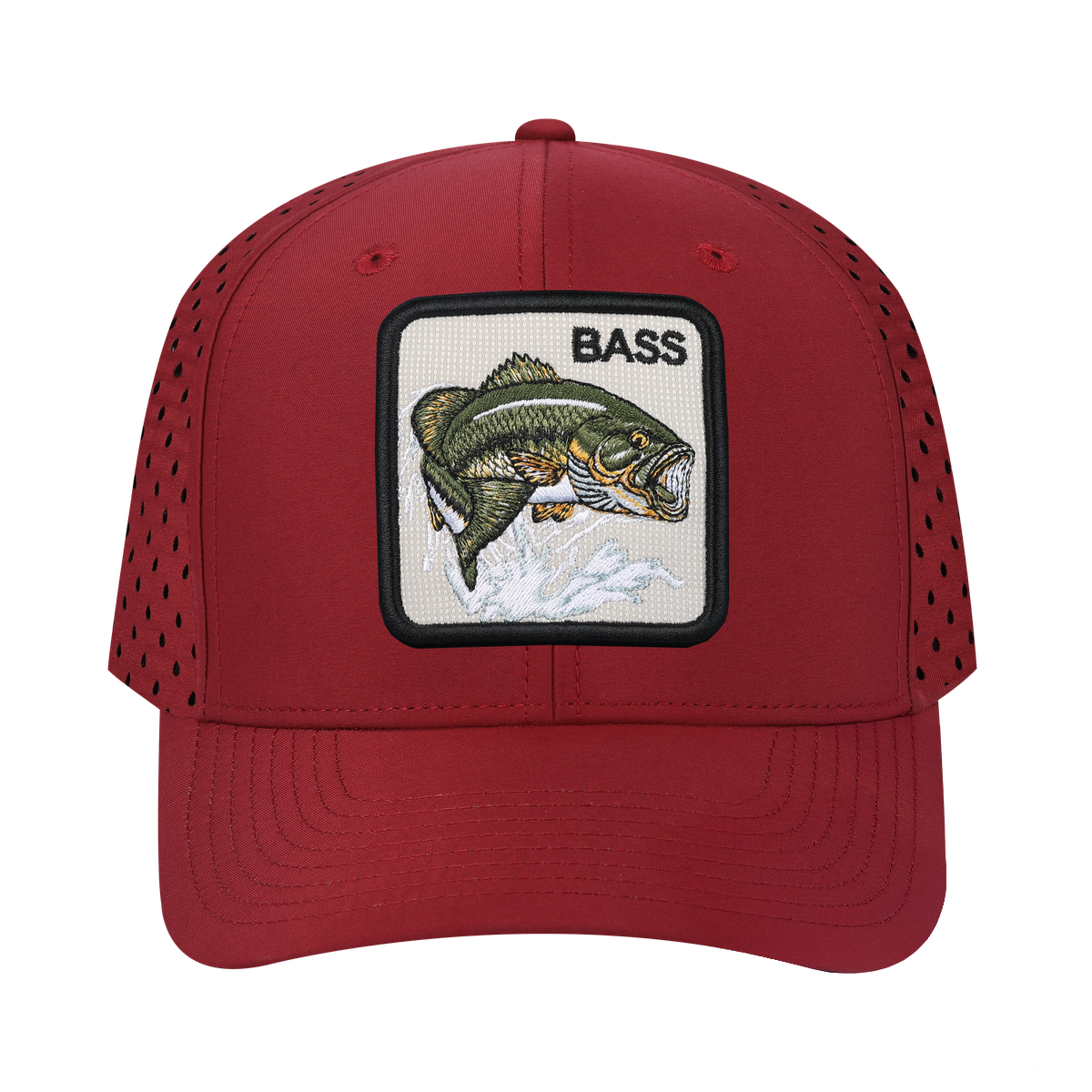 Bass 6-Panel Microfiber Laser Hole Trucker Hat