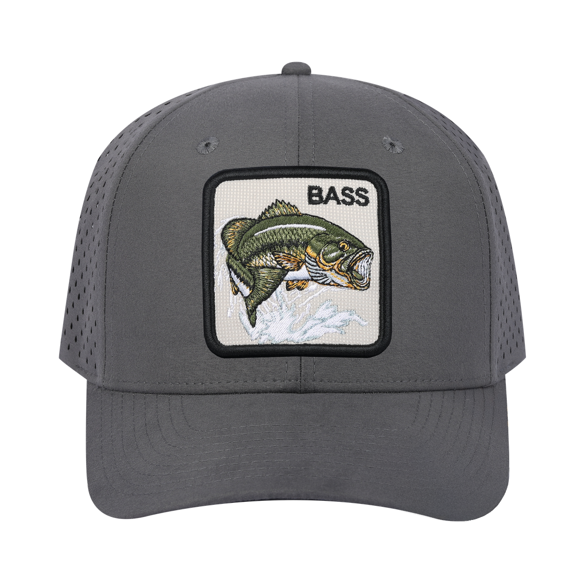 Bass 6-Panel Microfiber Laser Hole Trucker Hat
