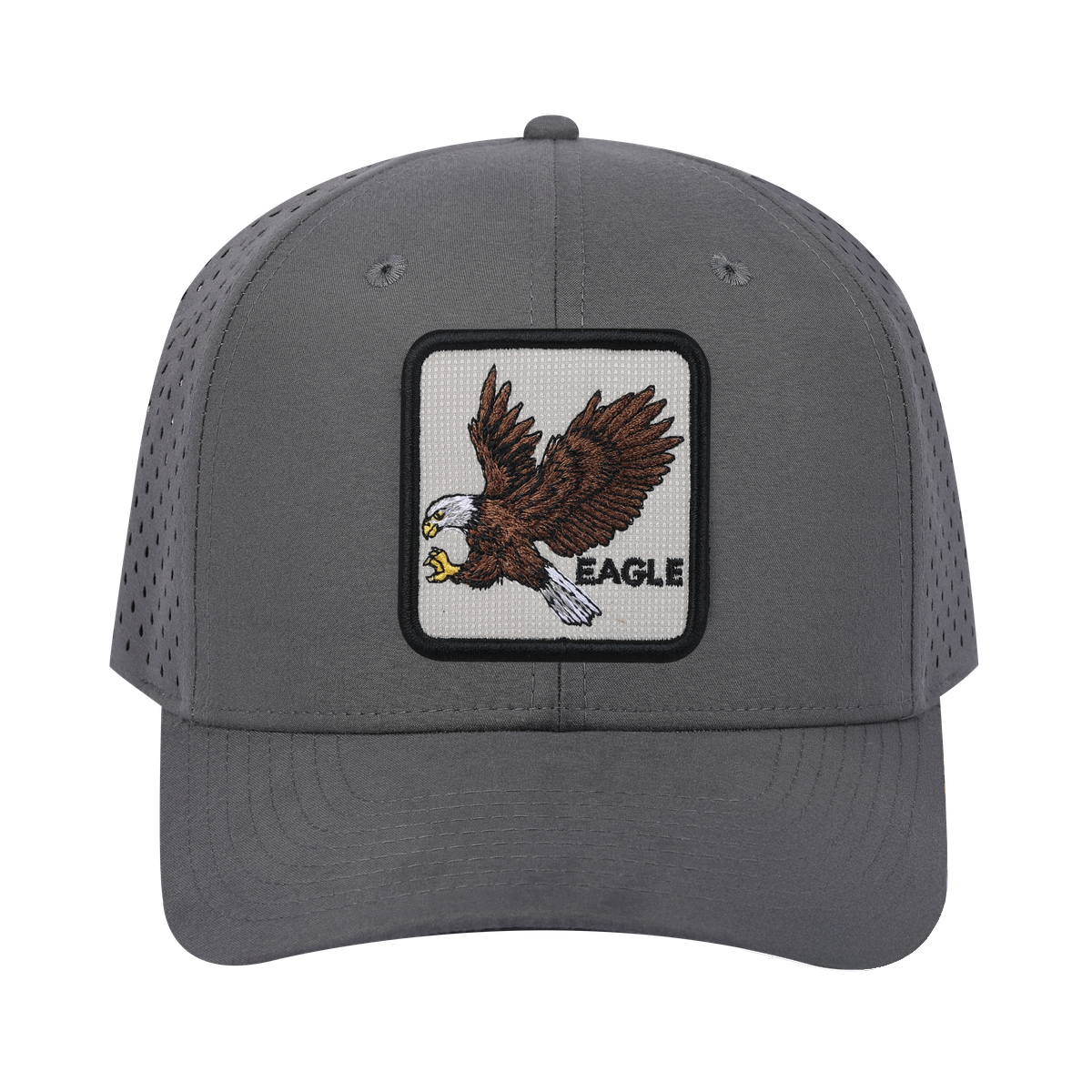 Eagle 6-Panel Microfiber Laser Hole Trucker Hat