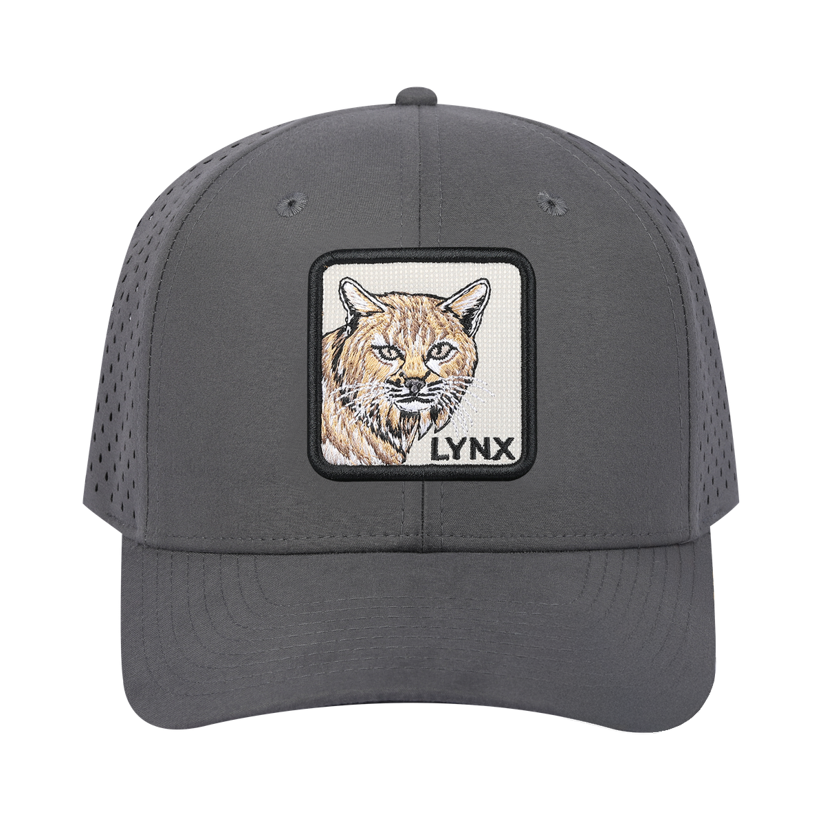 Lynx 6-Panel Microfiber Laser Hole Trucker Hat