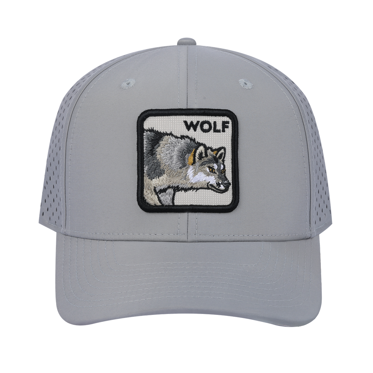 Wolf 6-Panel Microfiber Laser Hole Trucker Hat