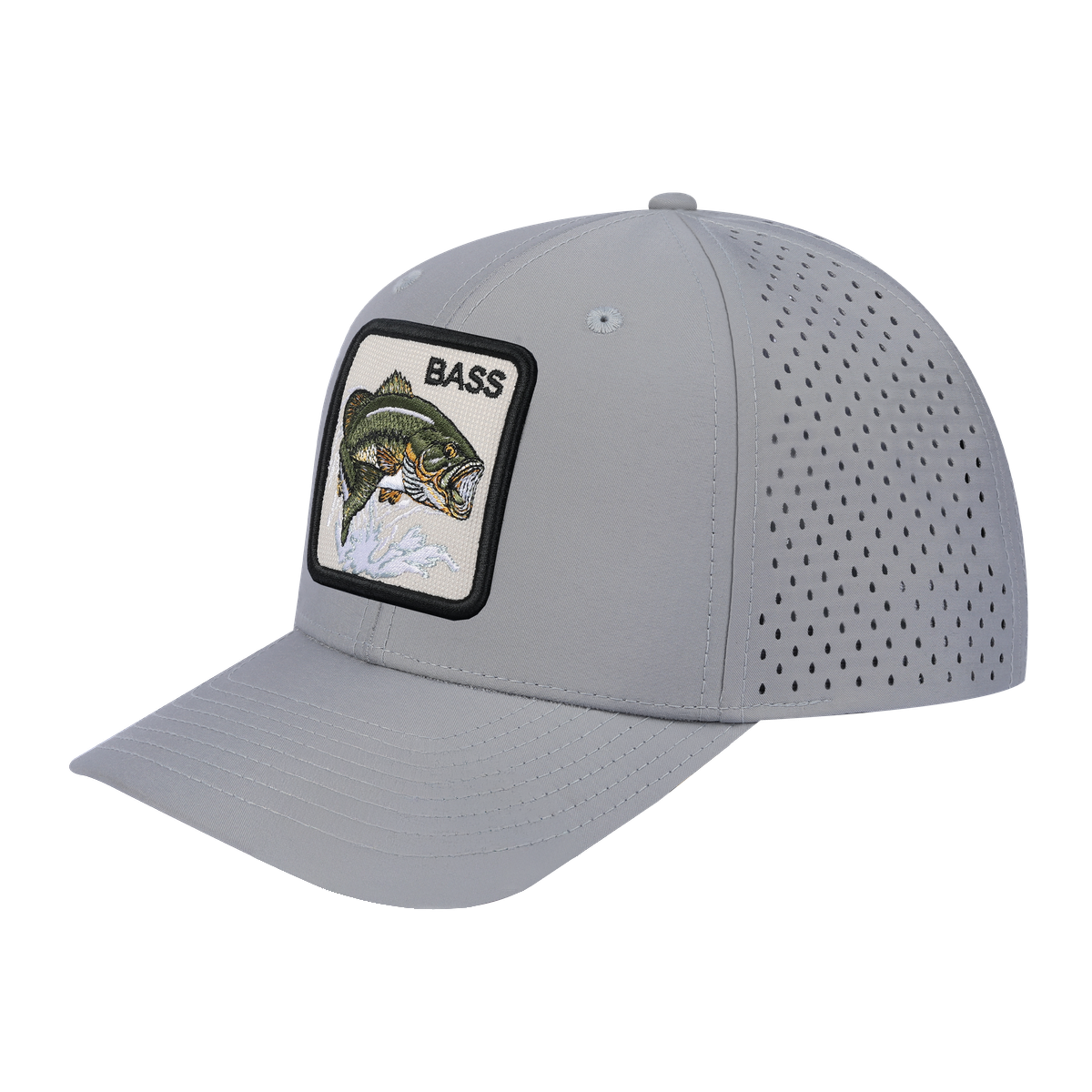 Bass 6-Panel Microfiber Laser Hole Trucker Hat