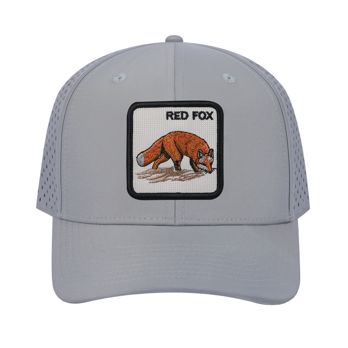 Red Fox 6-Panel Microfiber Laser Hole Trucker Hat