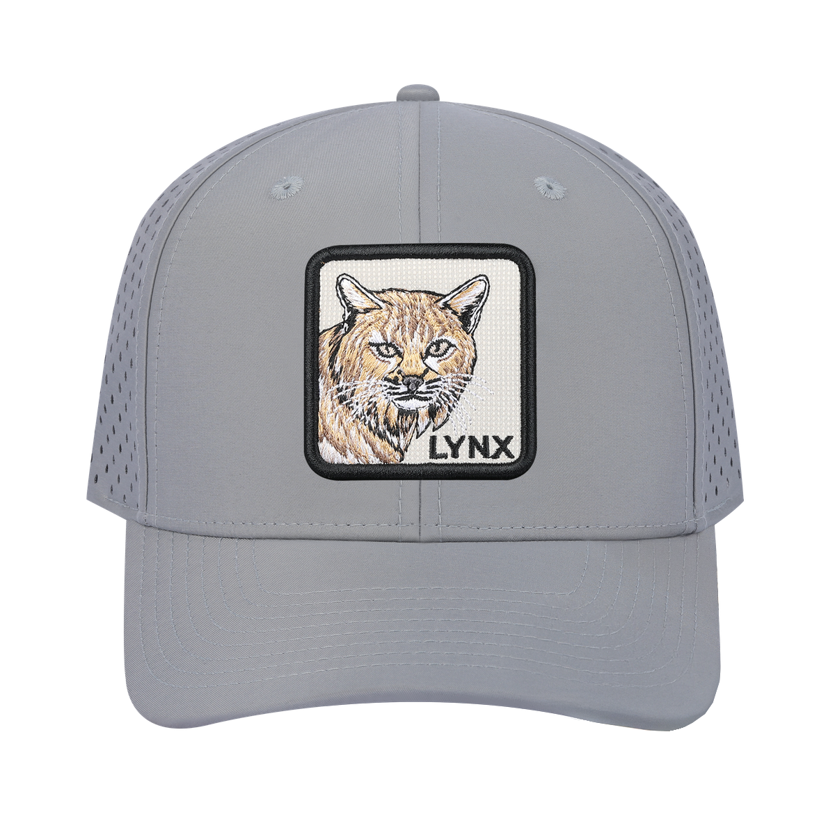 Lynx 6-Panel Microfiber Laser Hole Trucker Hat