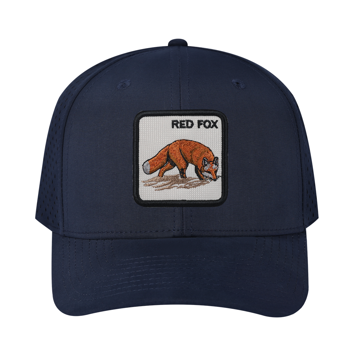 Red Fox 6-Panel Microfiber Laser Hole Trucker Hat
