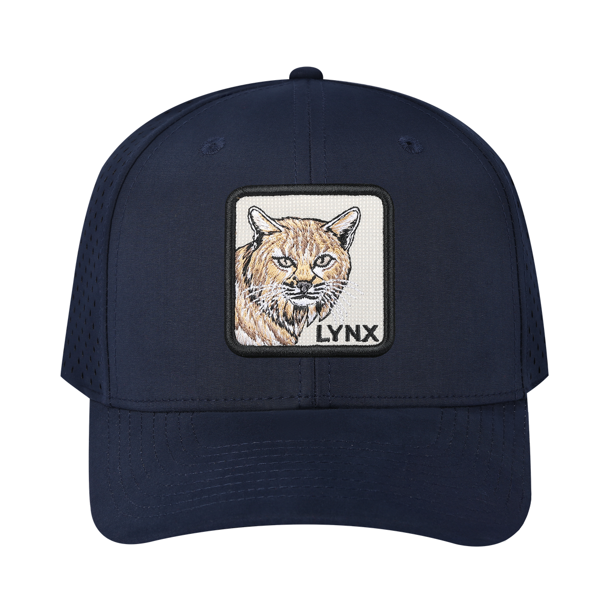 Lynx 6-Panel Microfiber Laser Hole Trucker Hat