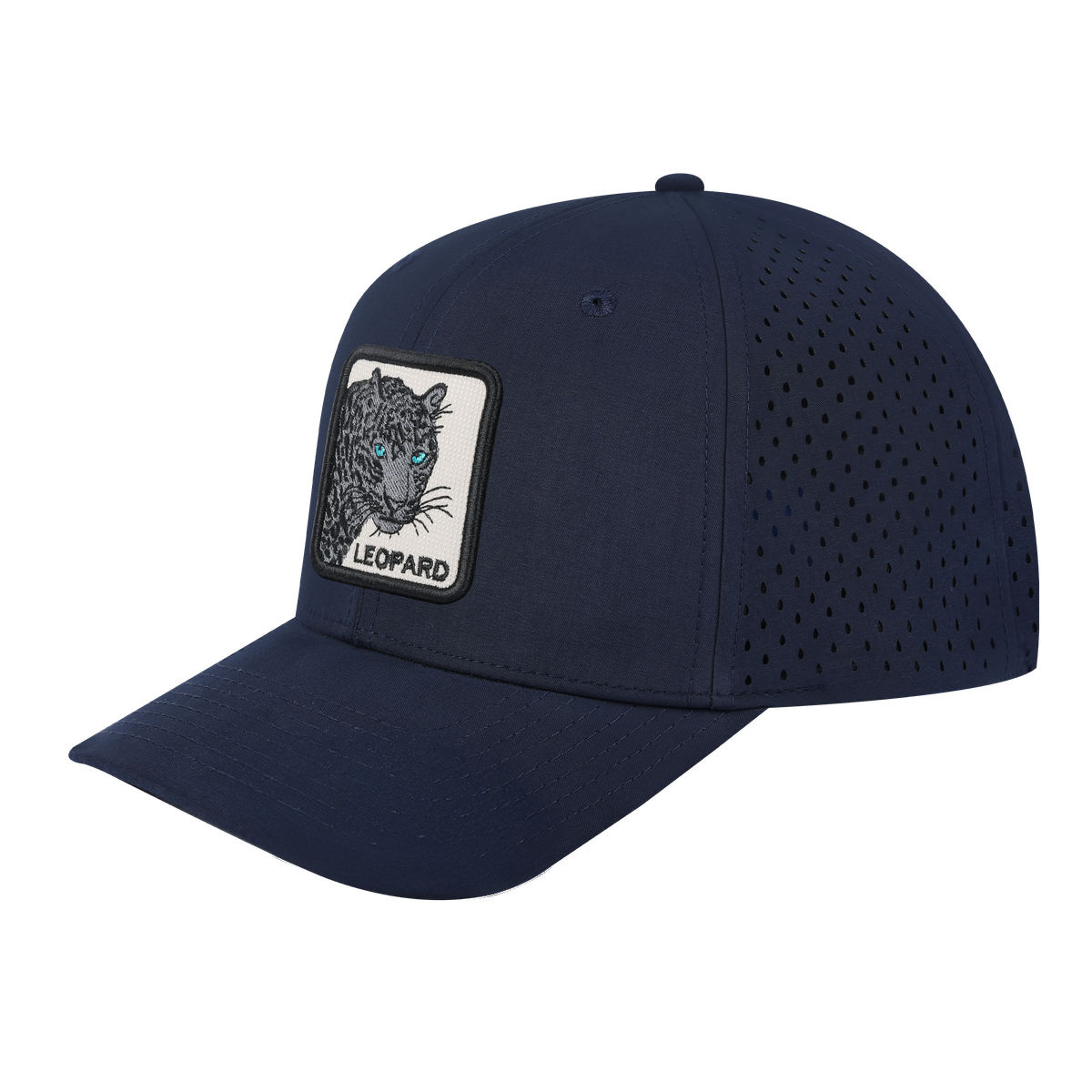 Leopard V2 6-Panel Microfiber Laser Hole Trucker Hat