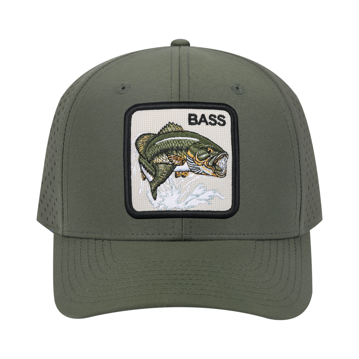 Bass 6-Panel Microfiber Laser Hole Trucker Hat