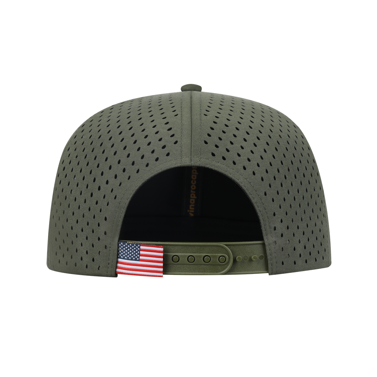 Unisex Embroidered The Red Fox, 6-Panel Microfiber Laser hole Trucker Hat, Olive Green/Olive Green, Adjustable Fit