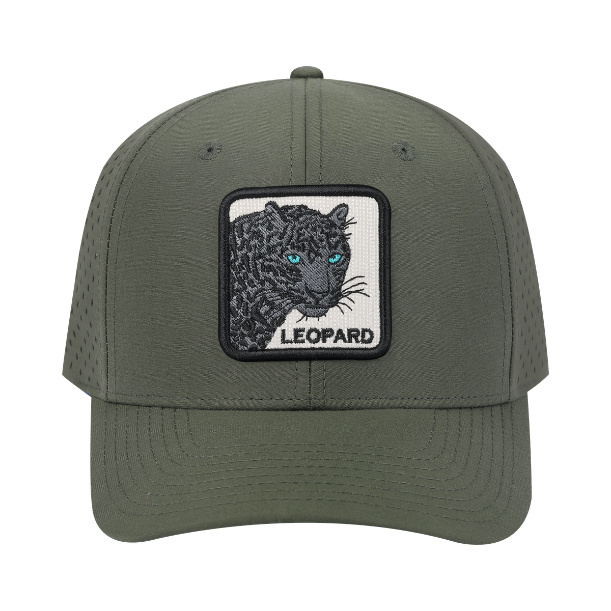 Leopard V2 6-Panel Microfiber Laser Hole Trucker Hat