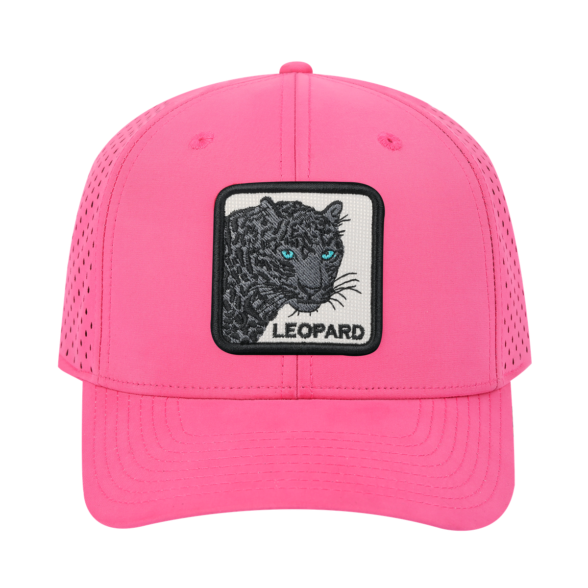 Leopard V2 6-Panel Microfiber Laser Hole Trucker Hat