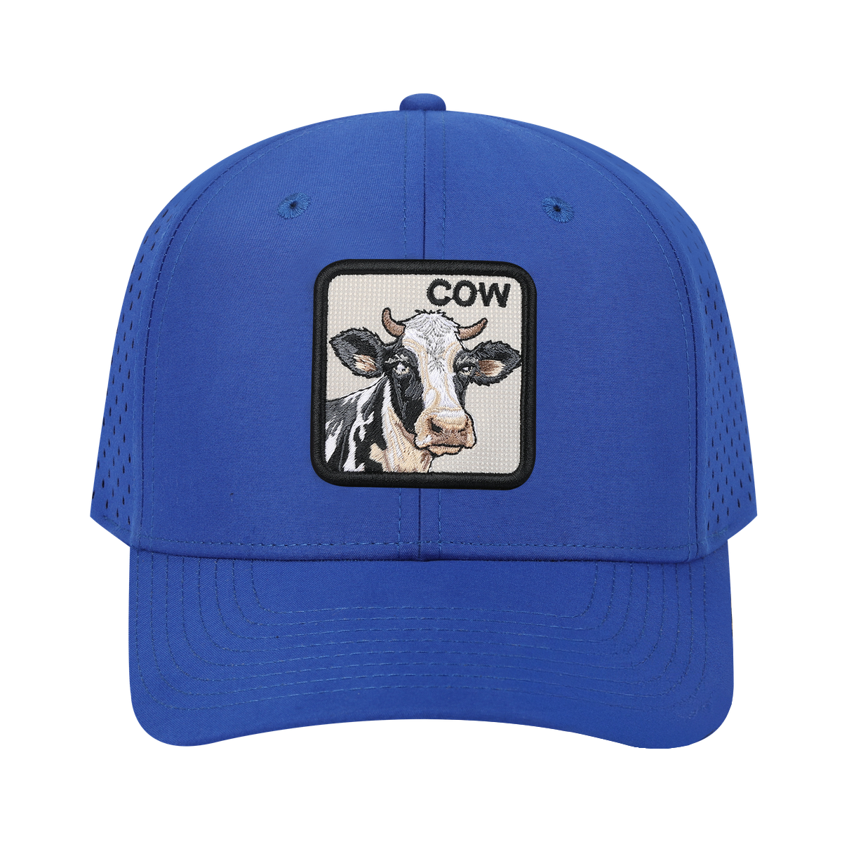 Cow 6-Panel Microfiber Laser Hole Trucker Hat