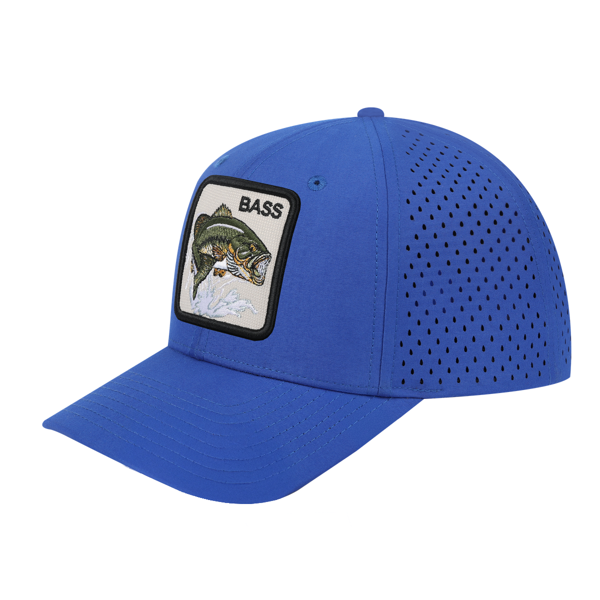 Bass 6-Panel Microfiber Laser Hole Trucker Hat