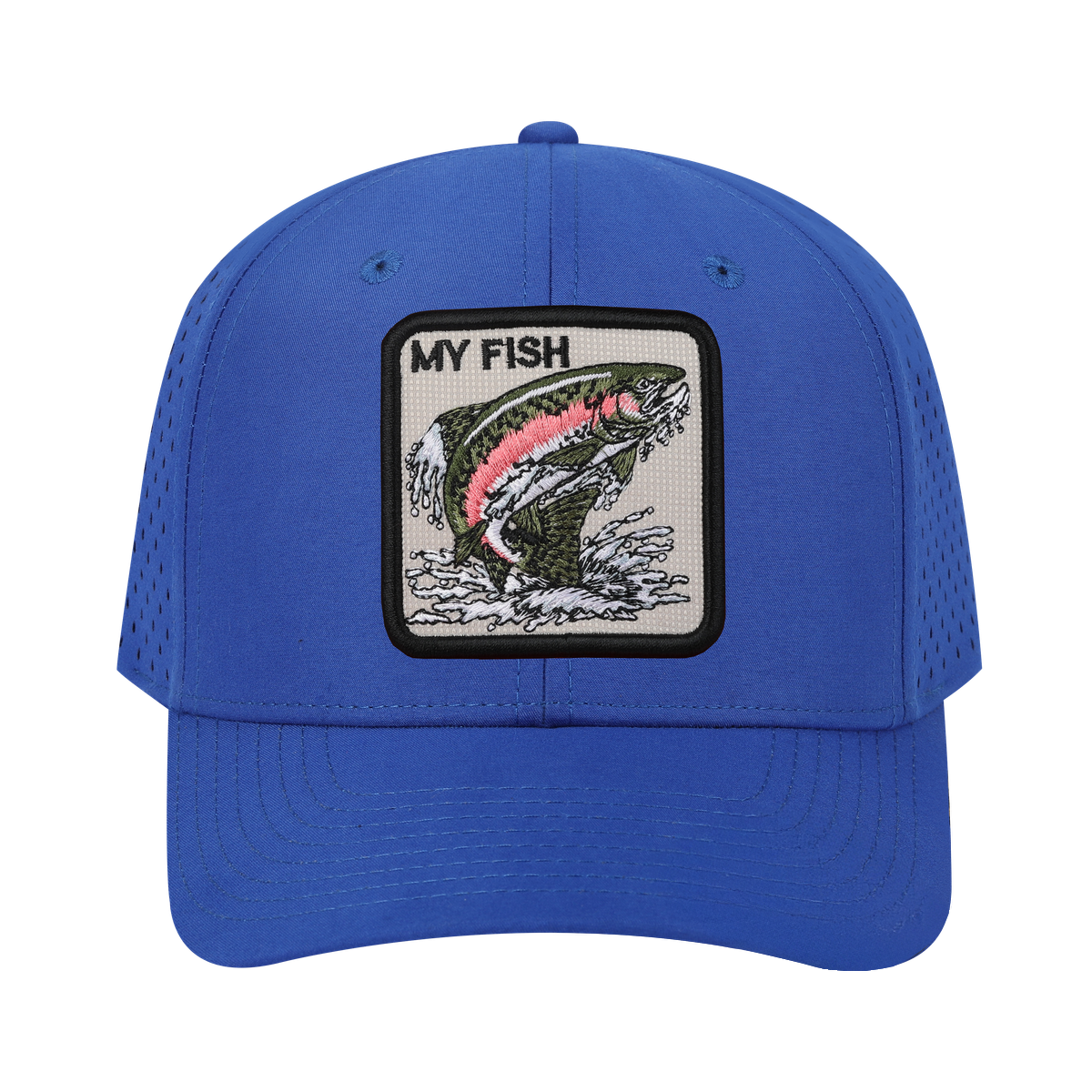 My Fish 6-Panel Microfiber Laser Hole Trucker Hat