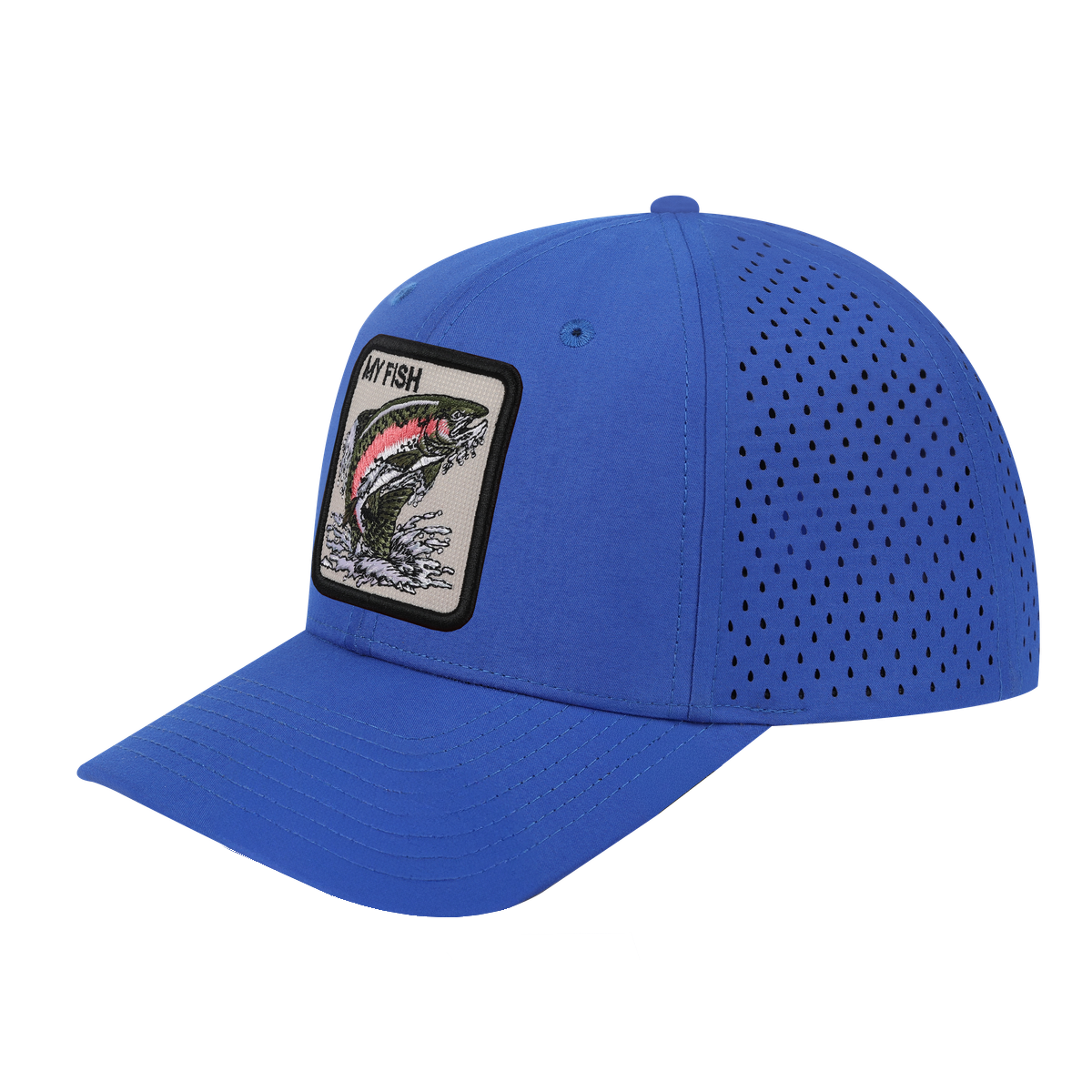 My Fish 6-Panel Microfiber Laser Hole Trucker Hat