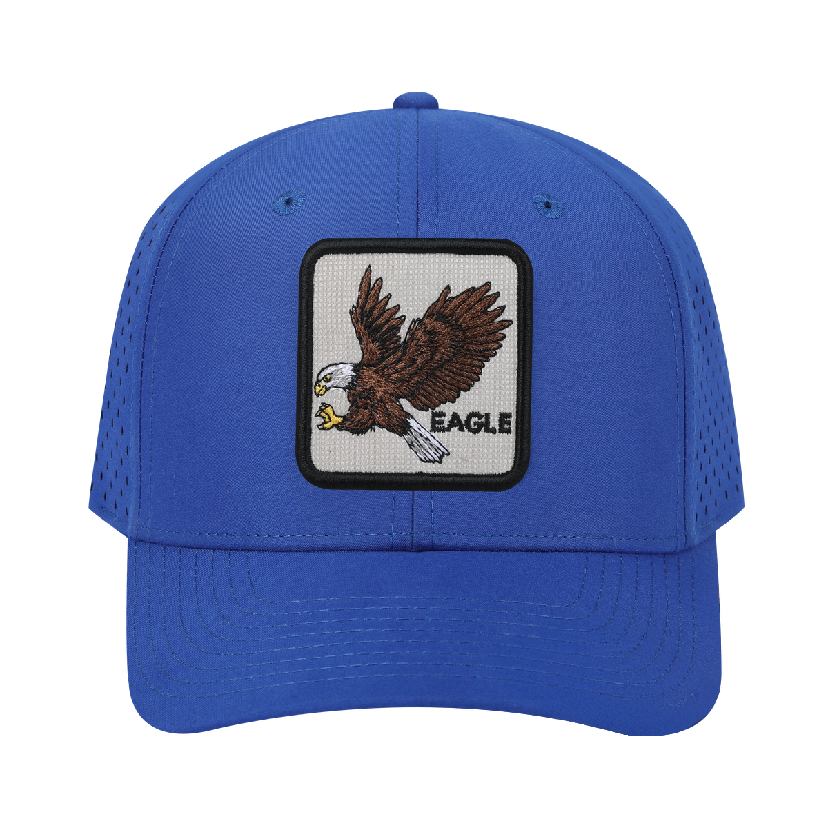 Eagle 6-Panel Microfiber Laser Hole Trucker Hat