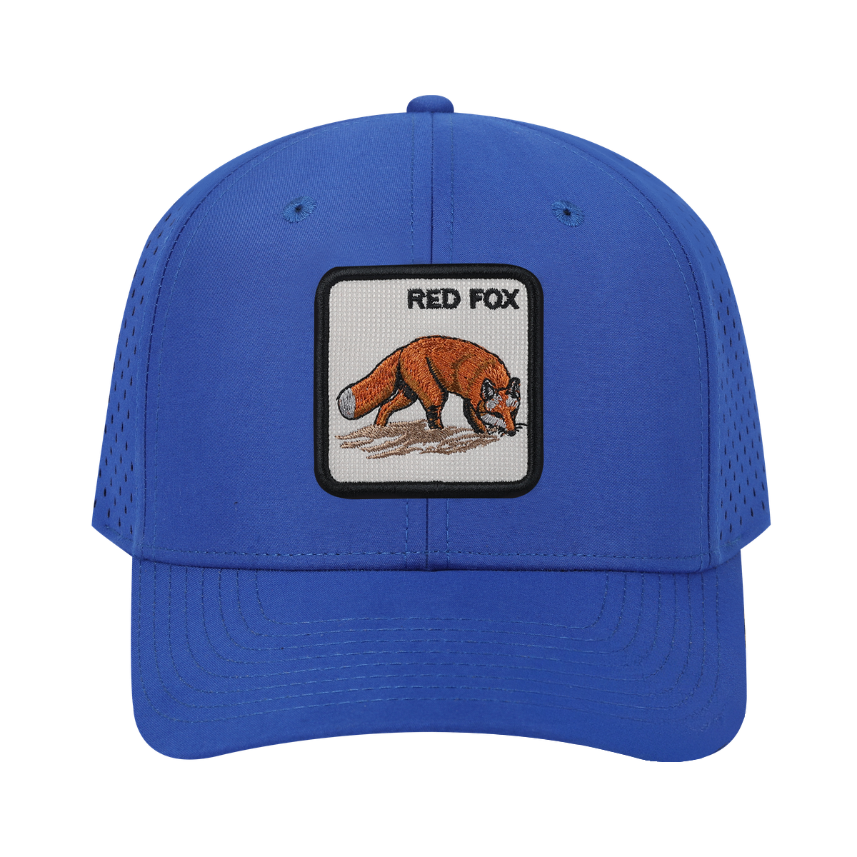 Red Fox 6-Panel Microfiber Laser Hole Trucker Hat