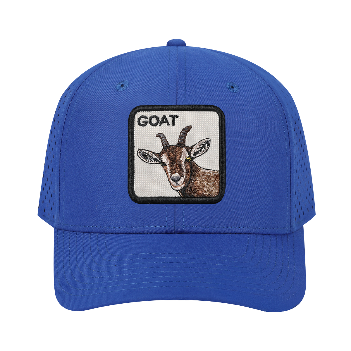 Goat 6-Panel Microfiber Laser Hole Trucker Hat