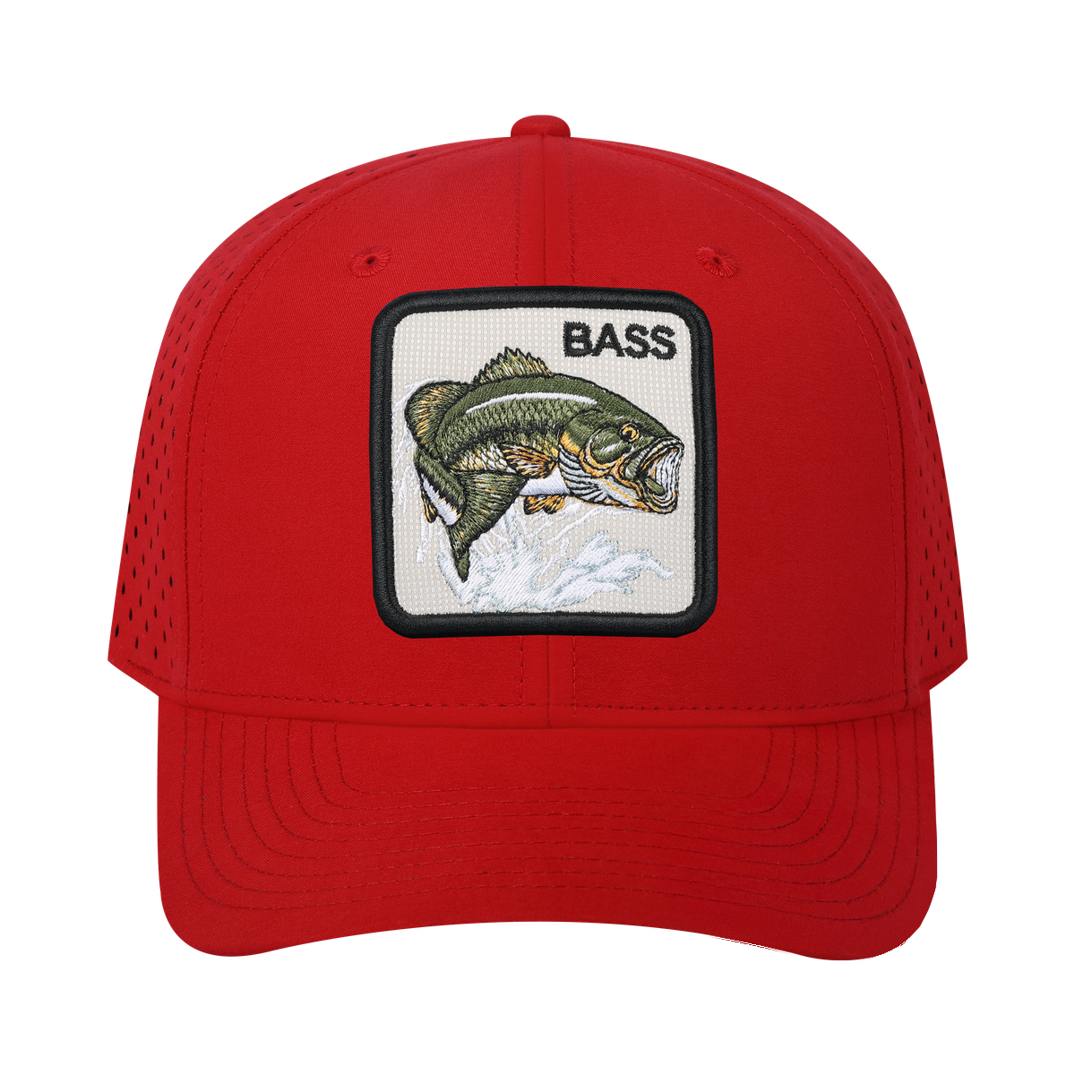 Bass 6-Panel Microfiber Laser Hole Trucker Hat