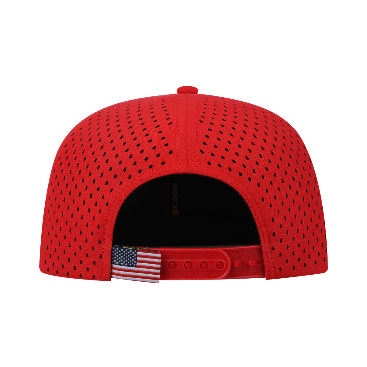 Unisex Embroidered The Bass, 6-Panel Microfiber Laser hole Trucker Hat, Red/Red, Adjustable Fit