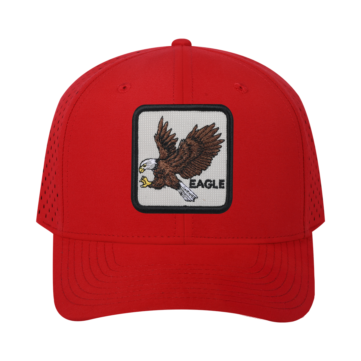 Eagle 6-Panel Microfiber Laser Hole Trucker Hat