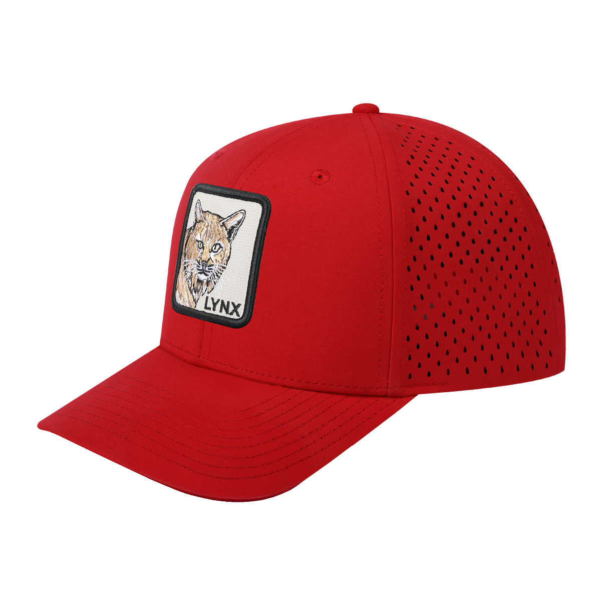 Lynx 6-Panel Microfiber Laser Hole Trucker Hat