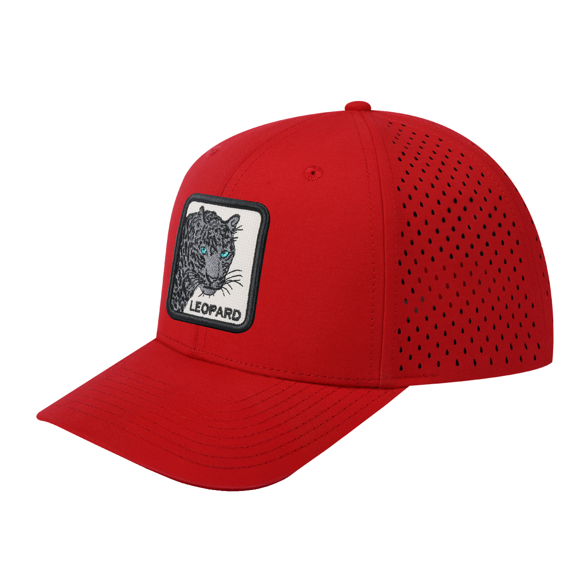 Leopard V2 6-Panel Microfiber Laser Hole Trucker Hat