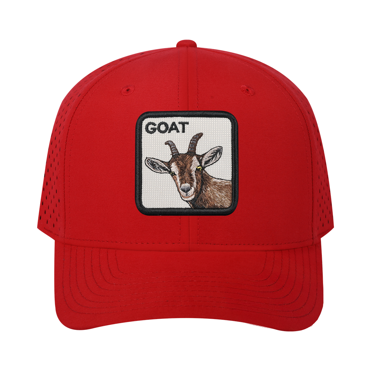 Goat 6-Panel Microfiber Laser Hole Trucker Hat