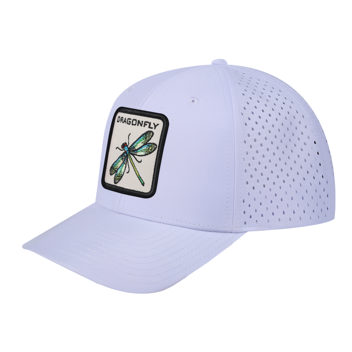 Dragonfly 6-Panel Microfiber Laser Hole Trucker Hat