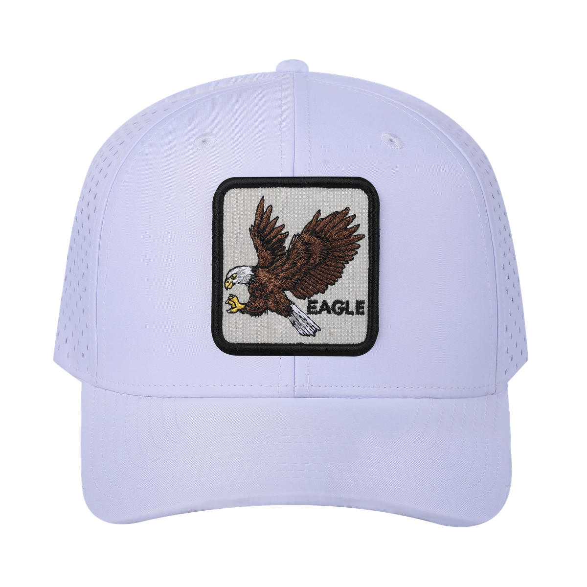 Eagle 6-Panel Microfiber Laser Hole Trucker Hat