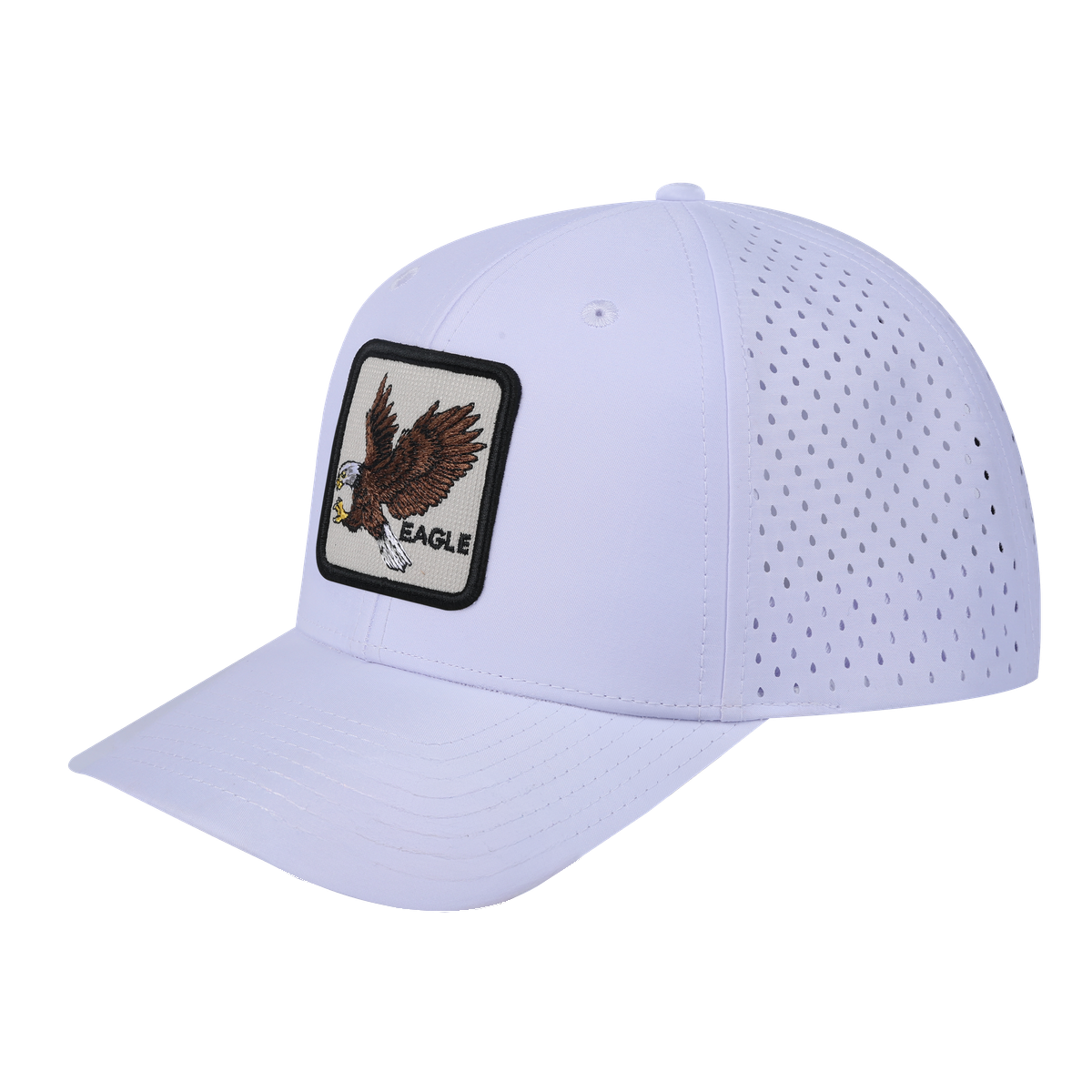Eagle 6-Panel Microfiber Laser Hole Trucker Hat