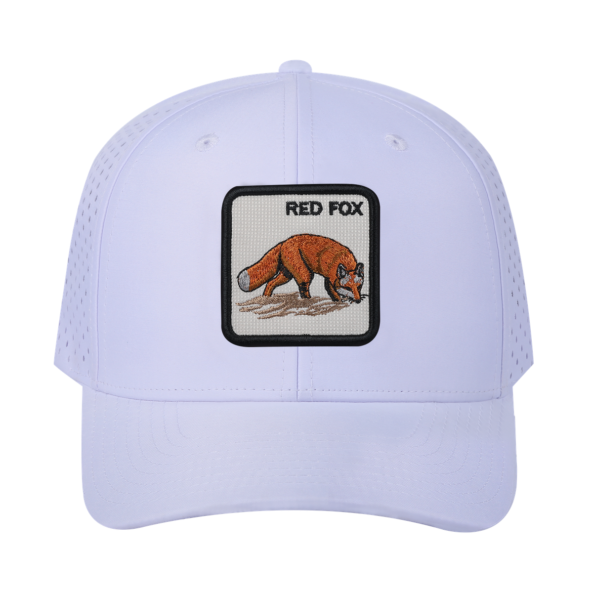 Red Fox 6-Panel Microfiber Laser Hole Trucker Hat