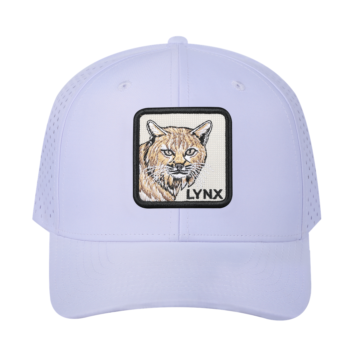 Lynx 6-Panel Microfiber Laser Hole Trucker Hat