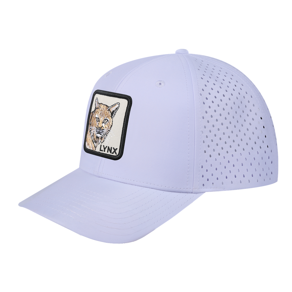 Lynx 6-Panel Microfiber Laser Hole Trucker Hat