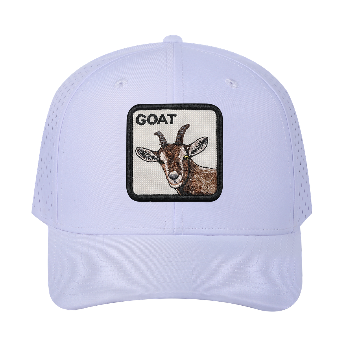 Goat 6-Panel Microfiber Laser Hole Trucker Hat