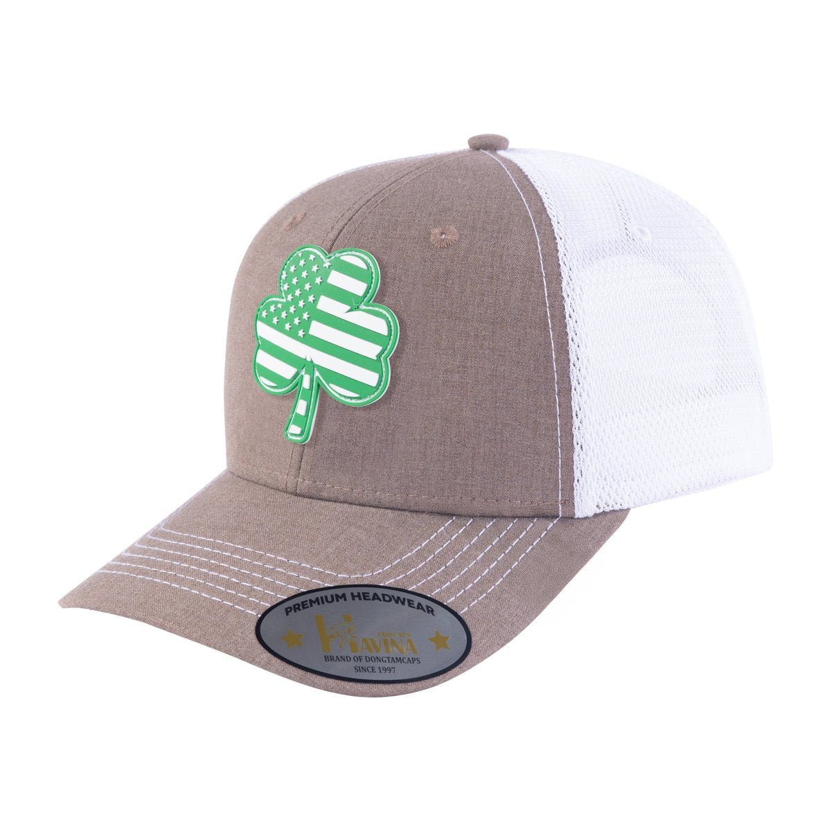 St. Patrick's Day Four Leaf Shamrock 6-Panel Trucker Hat