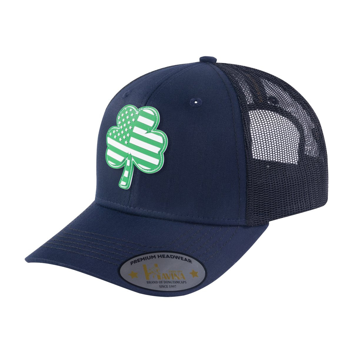 St. Patrick's Day Four Leaf Shamrock 6-Panel Trucker Hat