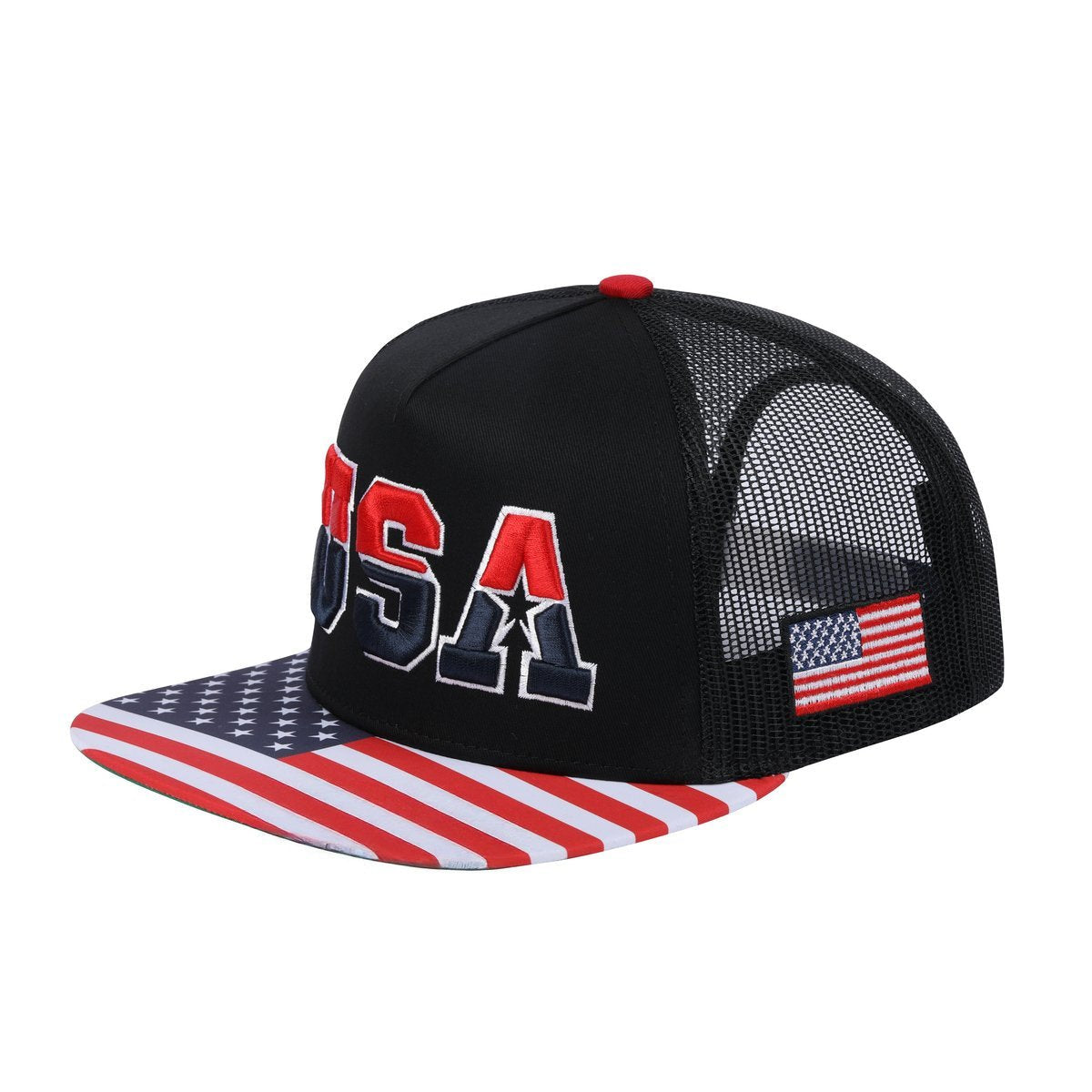 Classic US American Flag 5-Panel Snap Trucker Hat