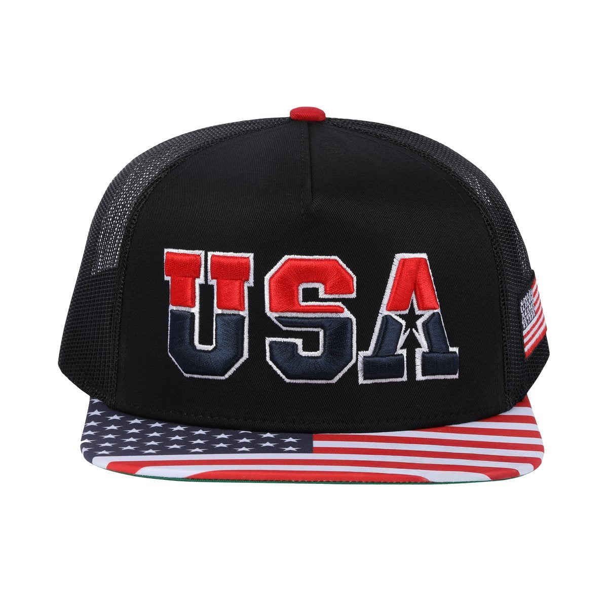 Classic US American Flag 5-Panel Snap Trucker Hat