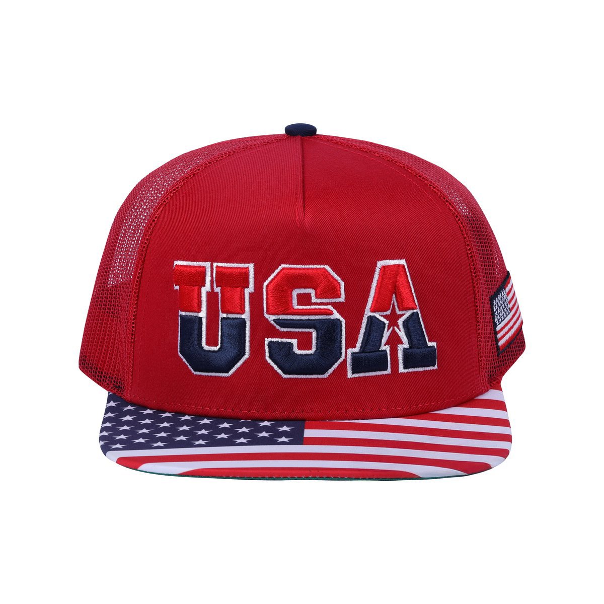 Classic US American Flag 5-Panel Snap Trucker Hat